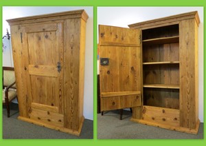 Barockschrank, Bauernschrank Barock, antik um 1750, restauriert. Tannenholz. vergrssern